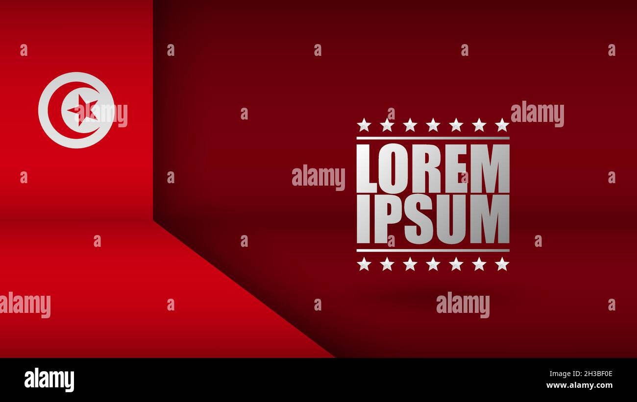 EPS10 Vector Patriotic Background avec couleurs de drapeau tunisien.Un élément d'impact pour l'utilisation que vous voulez en faire. Illustration de Vecteur