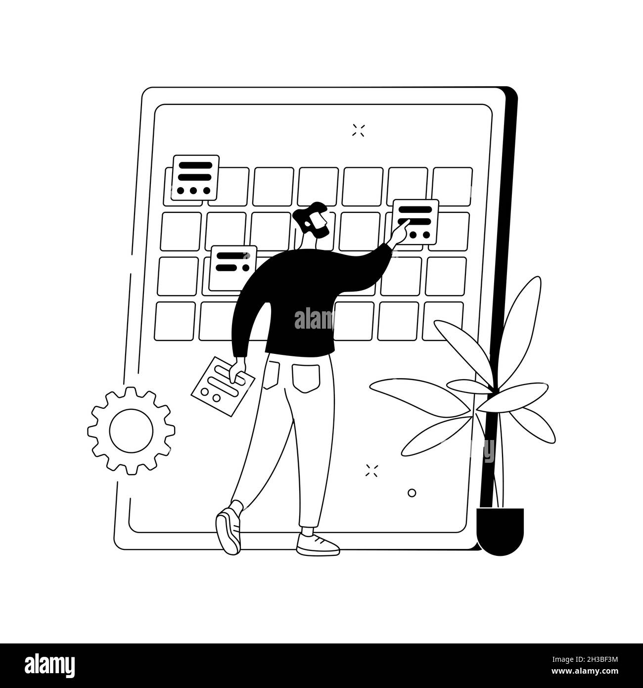 Illustration du vecteur de concept abstrait de gestion du temps. Illustration de Vecteur