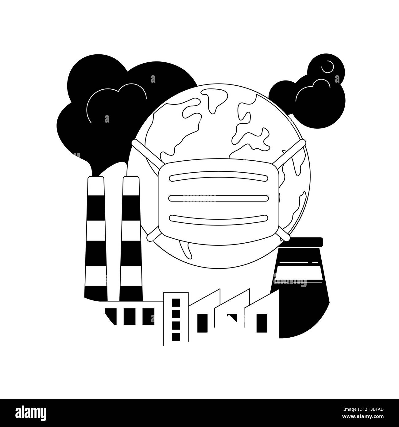 Pollution atmosphérique concept abstrait illustration du vecteur. Illustration de Vecteur