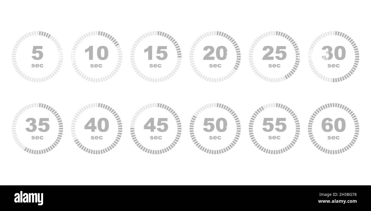 Icône du chronomètre définir le style plat Illustration de Vecteur