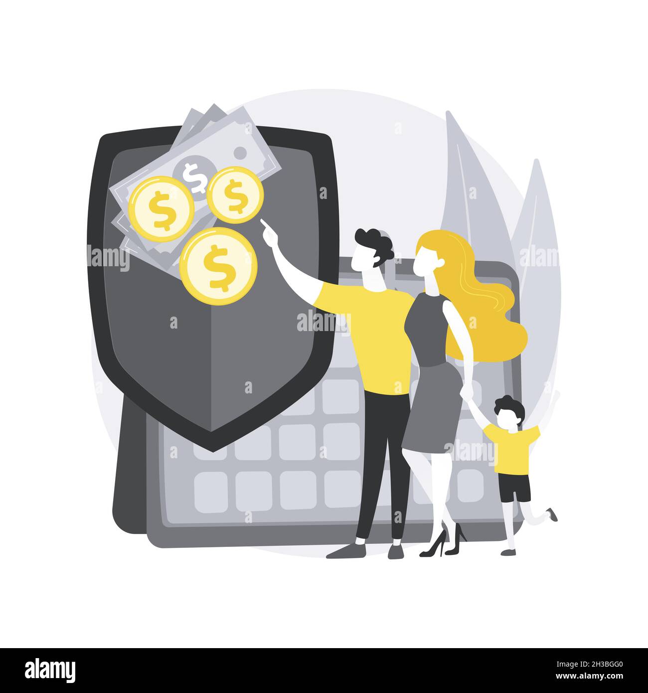 Illustration du vecteur de concept abstrait de l'allocation parentale. Illustration de Vecteur