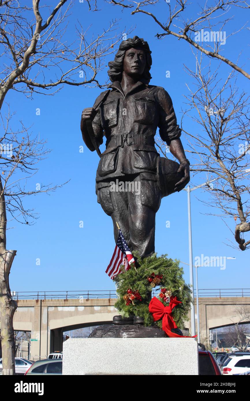 Women Veterans Monument, Rockaway Beach, Queens, New York Banque D'Images