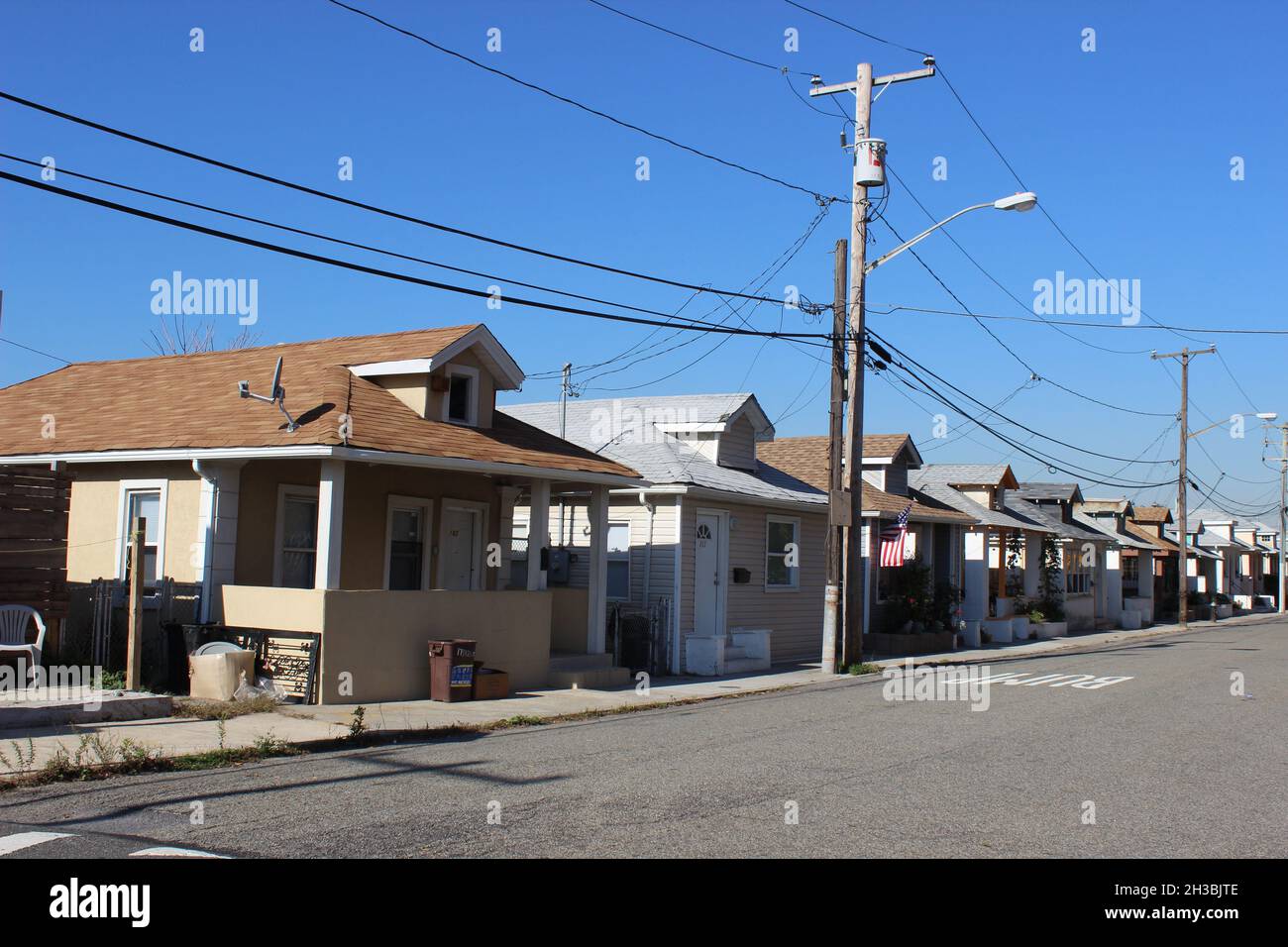 Beach Bungalows, Far Rockaway, Queens, New York Banque D'Images