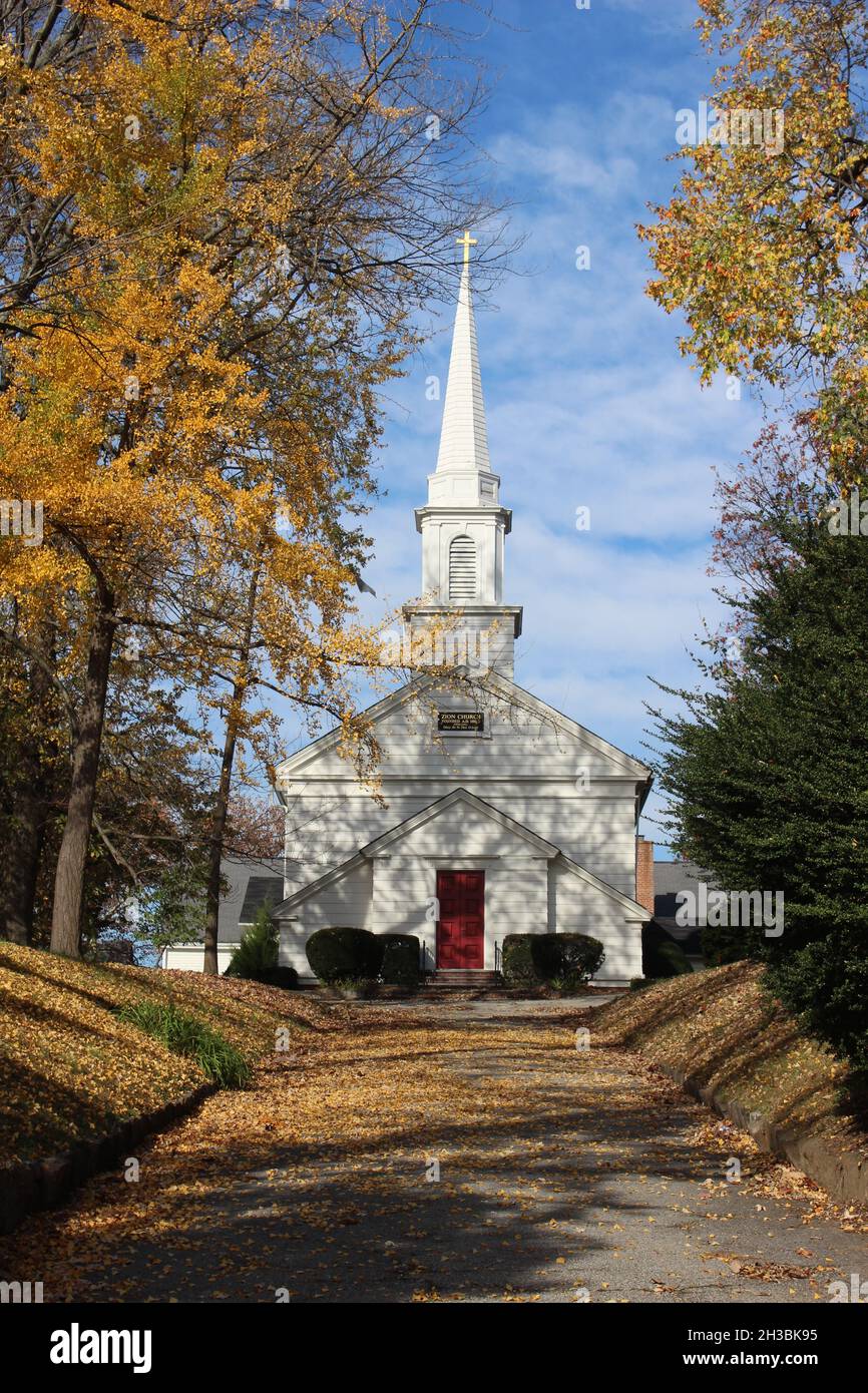 Église épiscopale de Sion, Douglaston, Queens, New York Banque D'Images