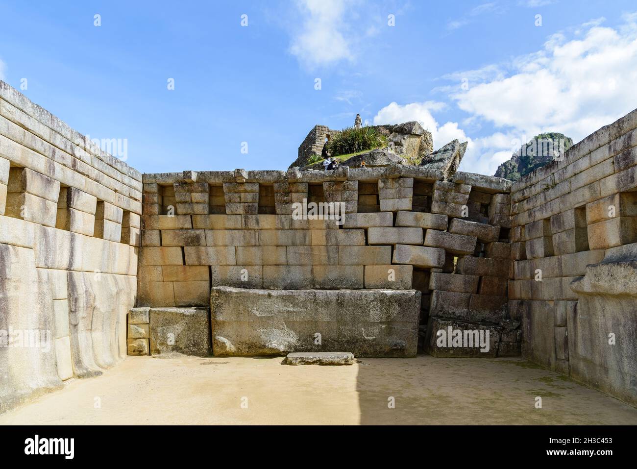 Le Temple principal situé dans le centre du complexe Machu Picchu.Cuzco, Pérou. Banque D'Images Le Temple principal situé dans le centre du complexe Machu Picchu.Cuzco, Pérou. Banque D'Images