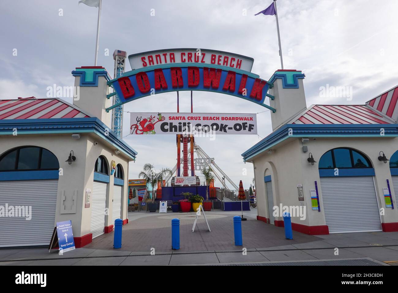 Promenade de Santa Cruz hors saison automne 2021 Banque D'Images