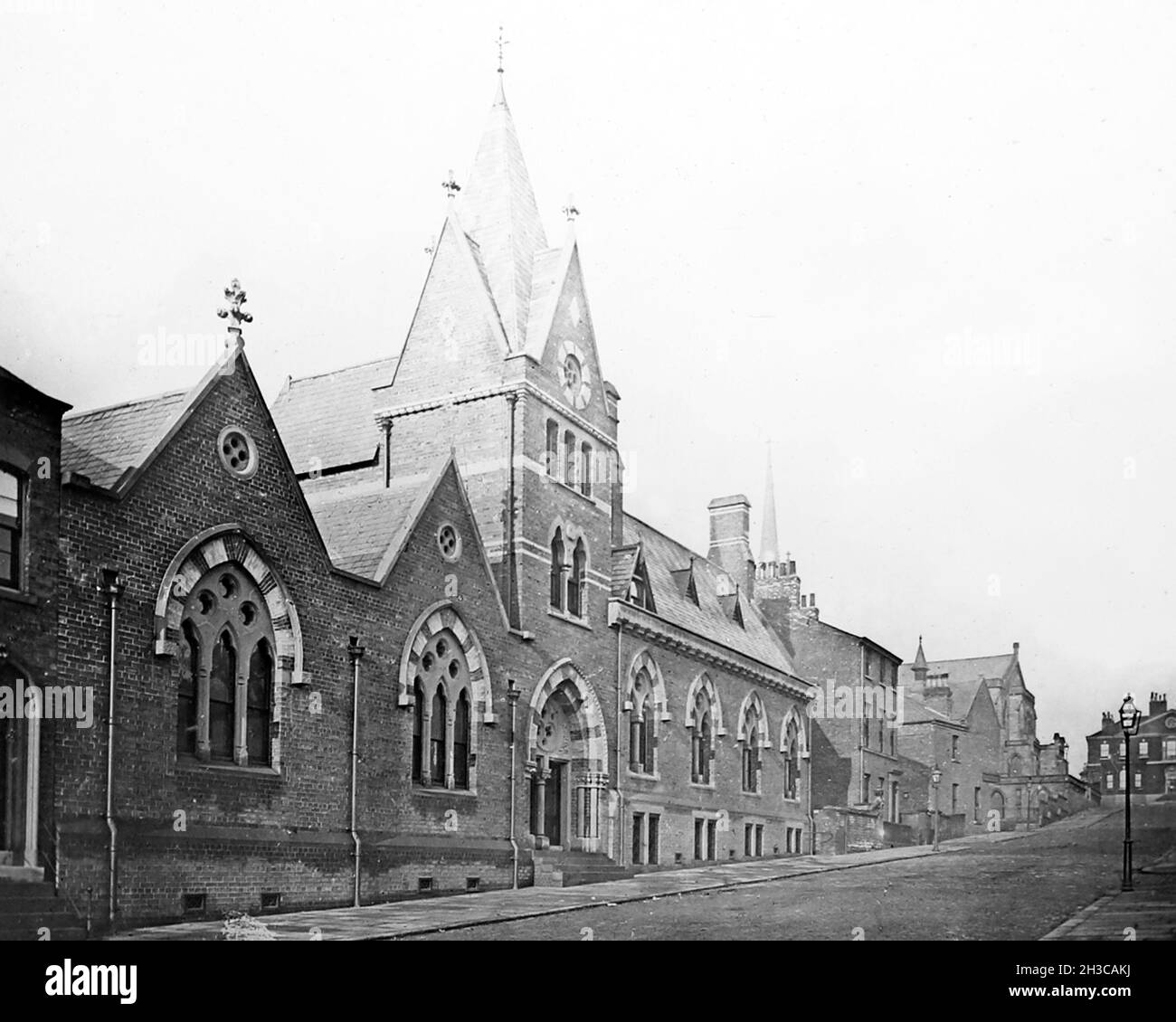 École de médecine, Park Street, Leeds, époque victorienne Banque D'Images