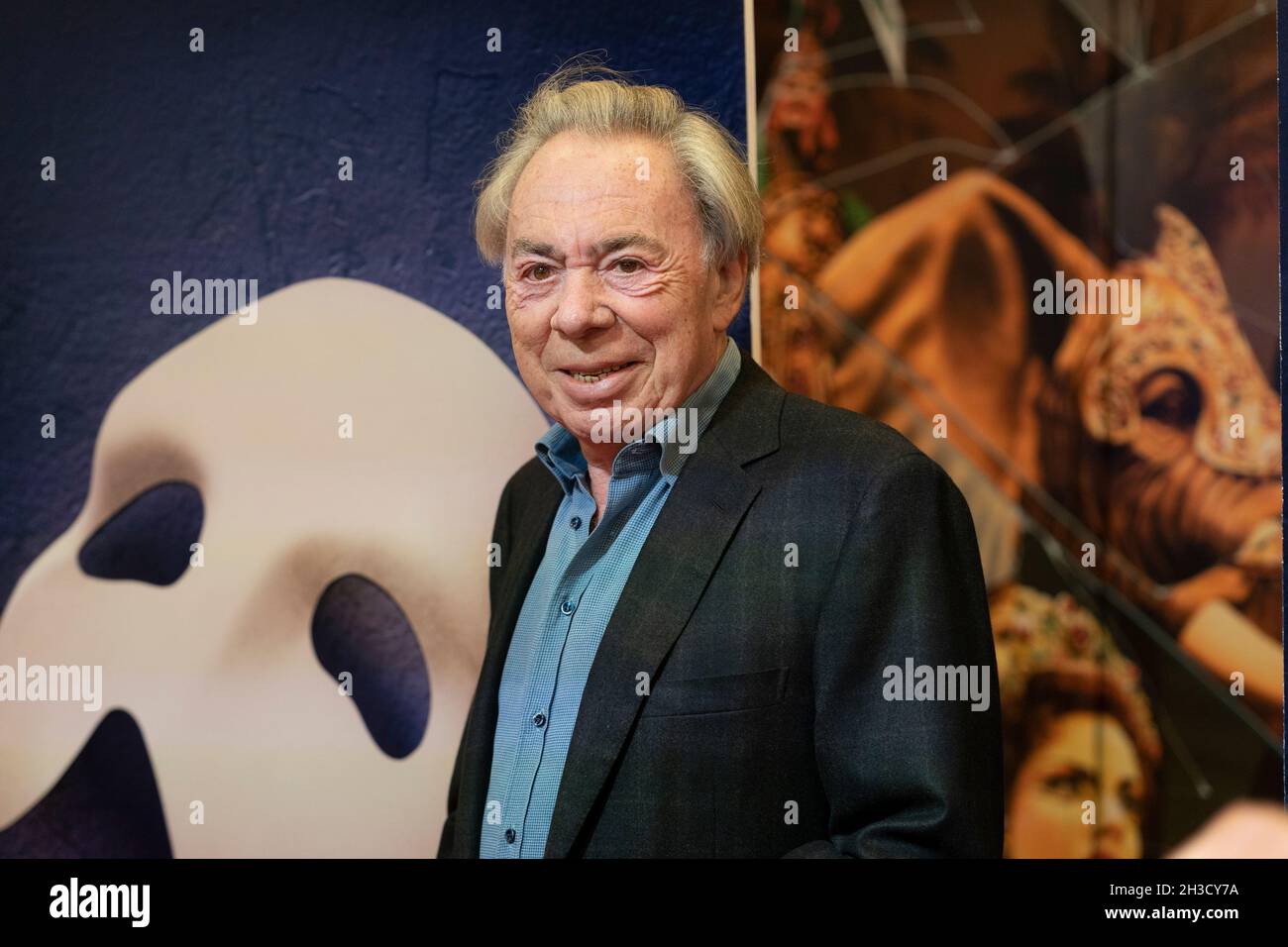 New York, NY - 22 octobre 2021 : le compositeur Sir Andrew Lloyd Webber assiste au fantôme de l'Opéra, première représentation après une pandémie au Majestic Theatre Banque D'Images