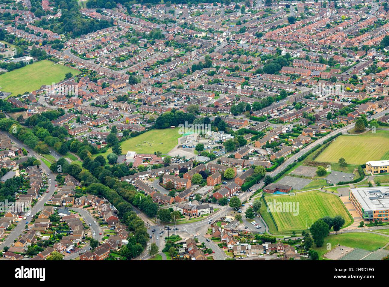 Image aérienne d'Arnold à Nottingham Notinghamshire Angleterre Royaume-Uni Banque D'Images