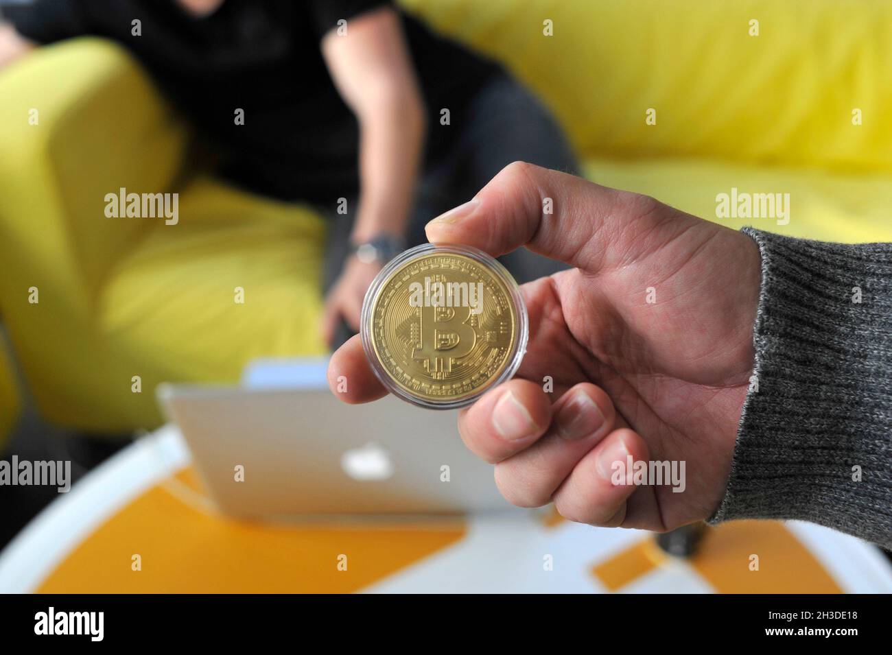 ISRAËL.TEL AVIV.AGENCE DE LA BANQUE BITCOIN Banque D'Images