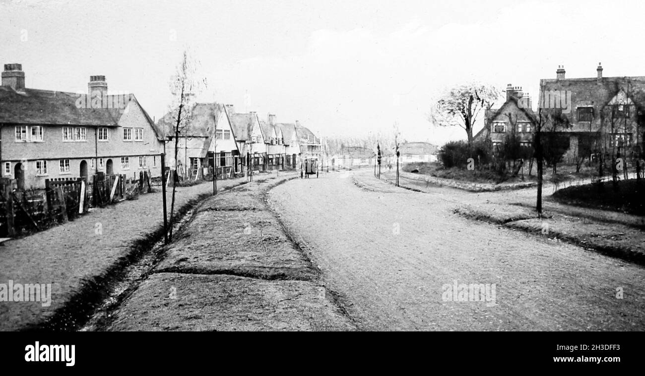 Ridge Road, Letchworth Garden City, début des années 1900 Banque D'Images