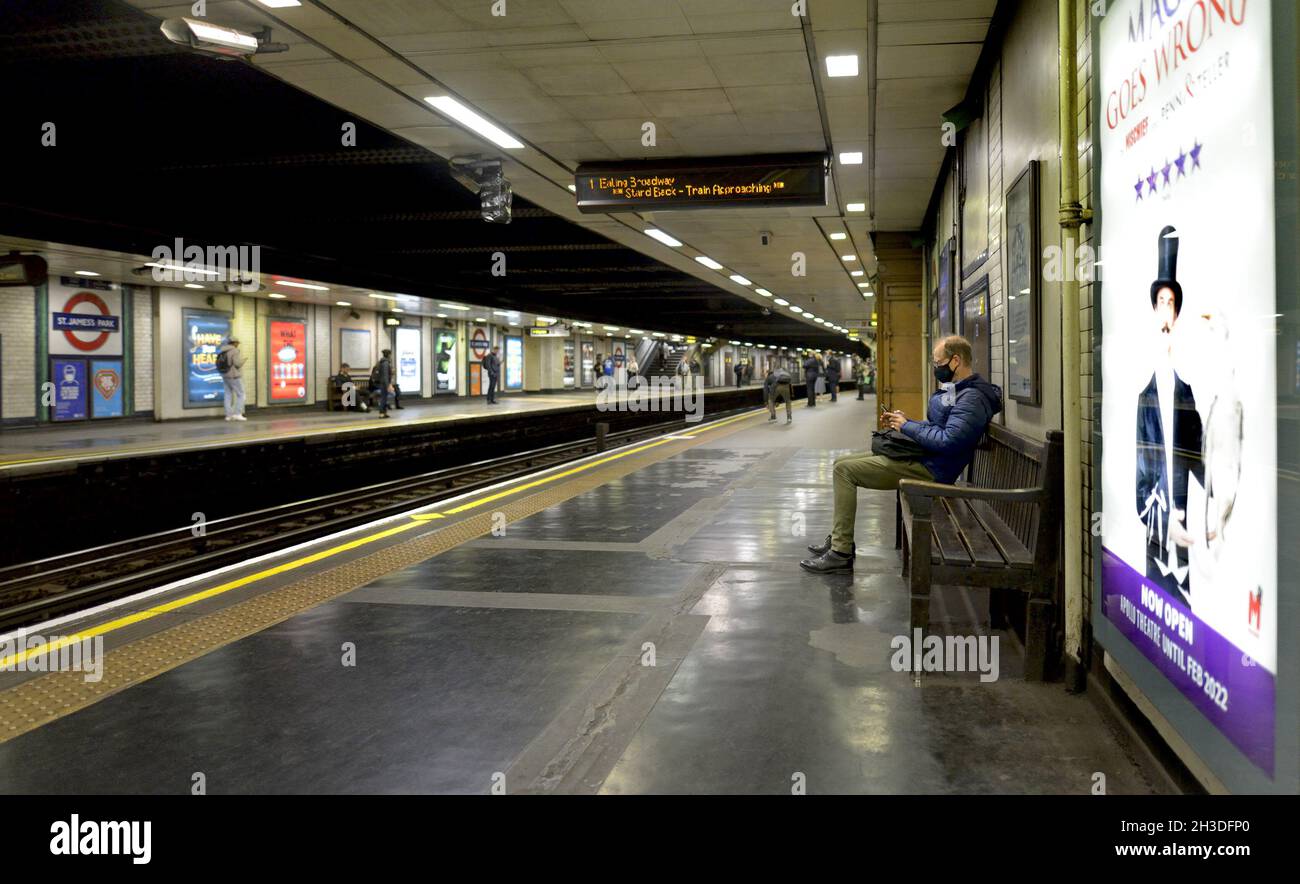 Londres, Angleterre, Royaume-Uni.Station de métro de Londres Banque D'Images