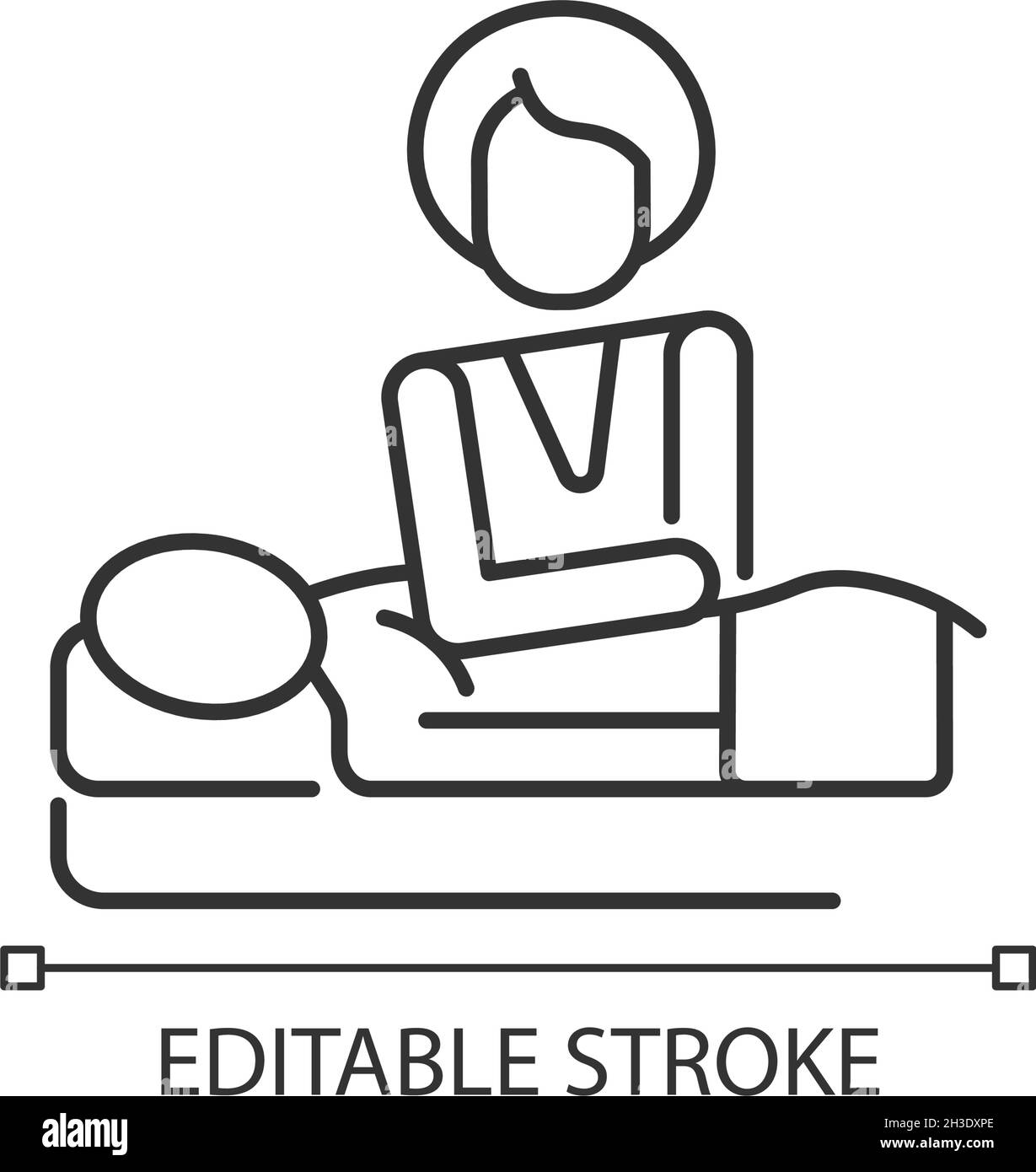 Icône linéaire de massage des tissus profonds Illustration de Vecteur