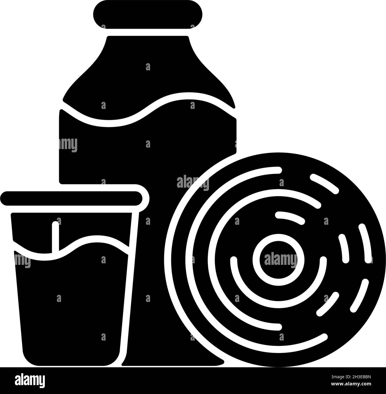 Placage en spirale pour numération bactérienne icône en glyphe noir Illustration de Vecteur