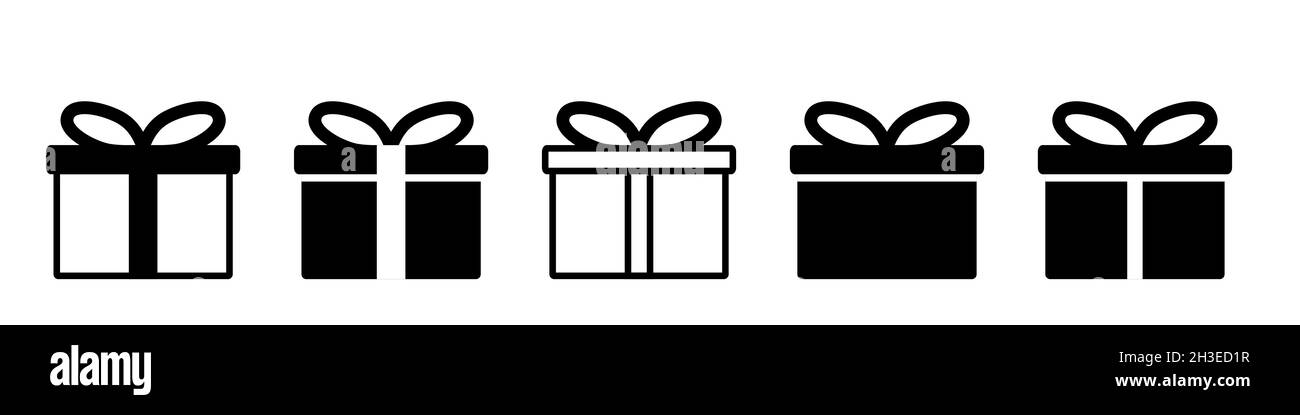 Symbole d'icône cadeau conception simple Illustration de Vecteur
