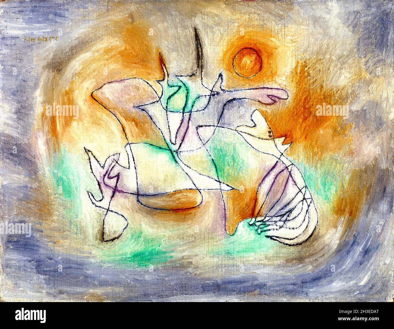 Œuvres d'art Paul Klee - chien de Howling Banque D'Images