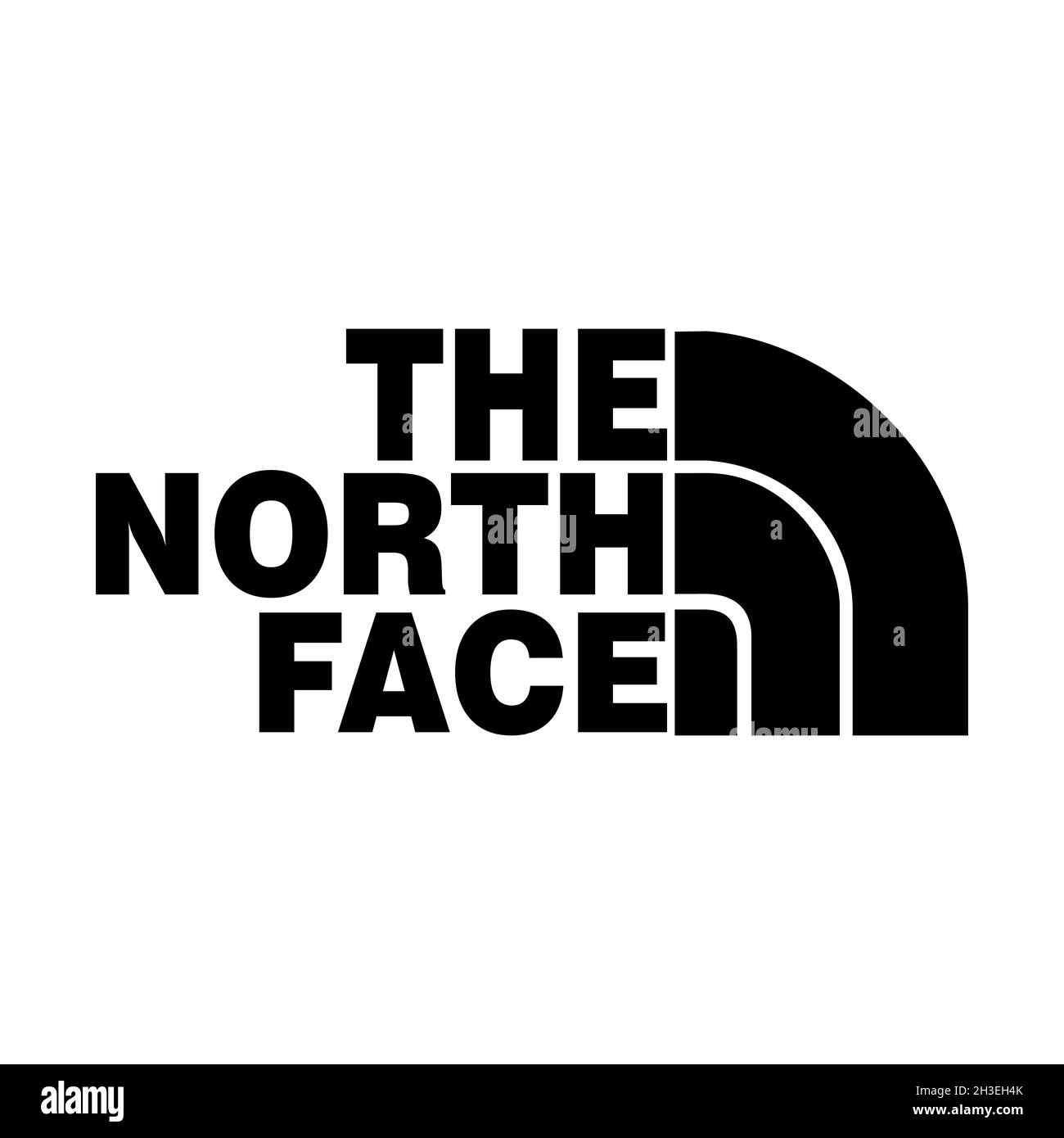 Logo de la marque North face Sport Clothing.Image éditoriale.VINITSIA, UKRAINE.23 JUIN 2021 Illustration de Vecteur