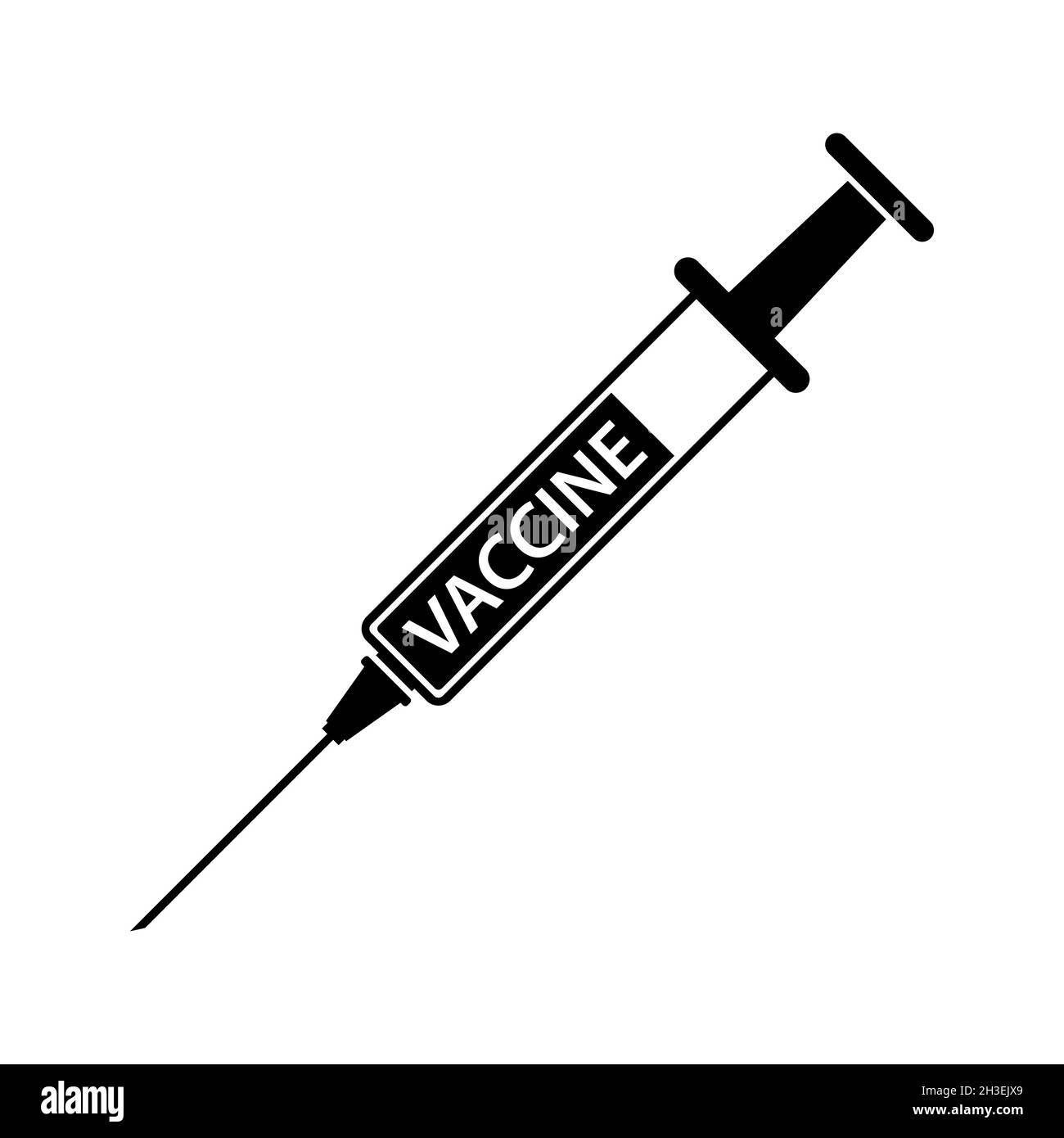 Seringue avec symbole d'icône de vaccin conception simple Image Vectorielle  Stock - Alamy