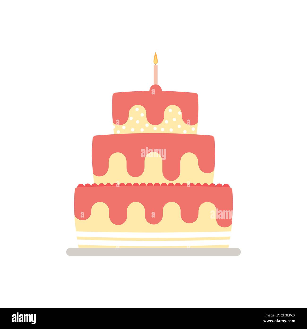 Grand gâteau icône conception simple Illustration de Vecteur