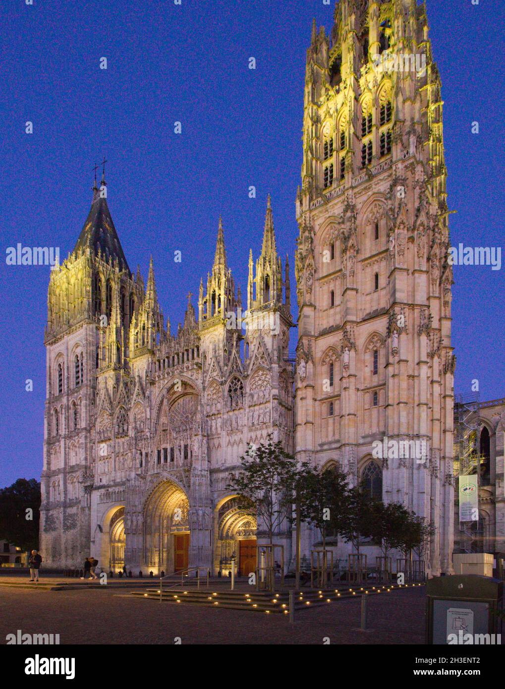 France, Normandie, Rouen, Cathédrale notre-Dame, Banque D'Images