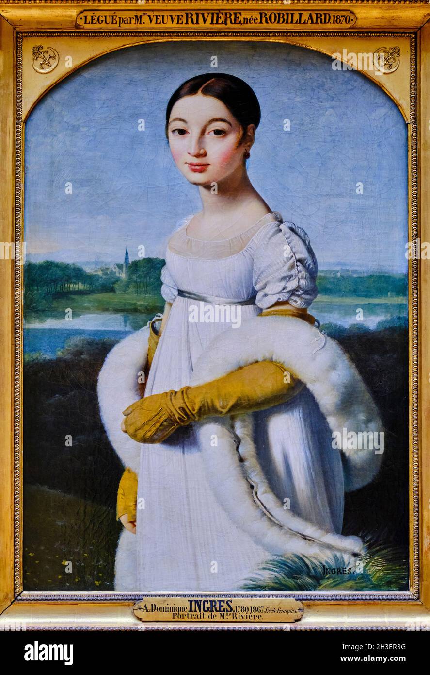 France, Paris, Musée du Louvre, Caroline Rivière par Jean Auguste Dominique Ingres Banque D'Images