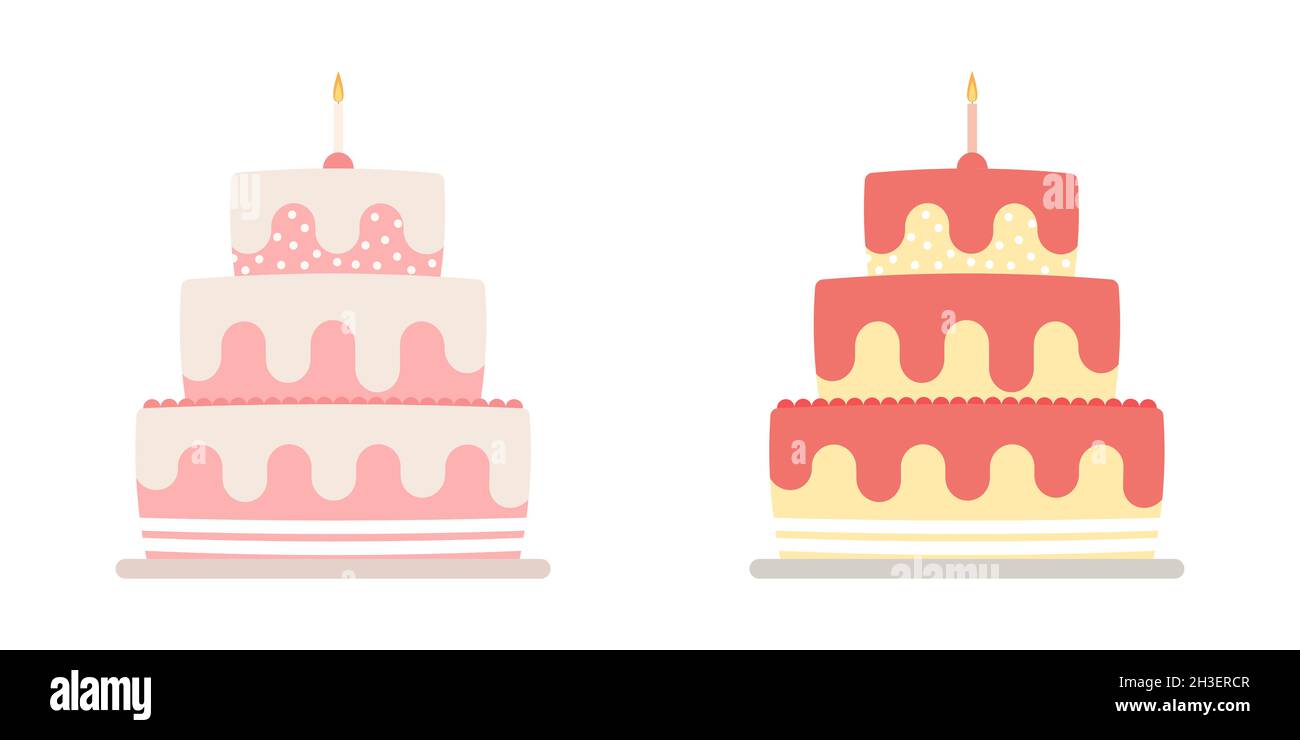 Grand gâteau icône conception simple Illustration de Vecteur