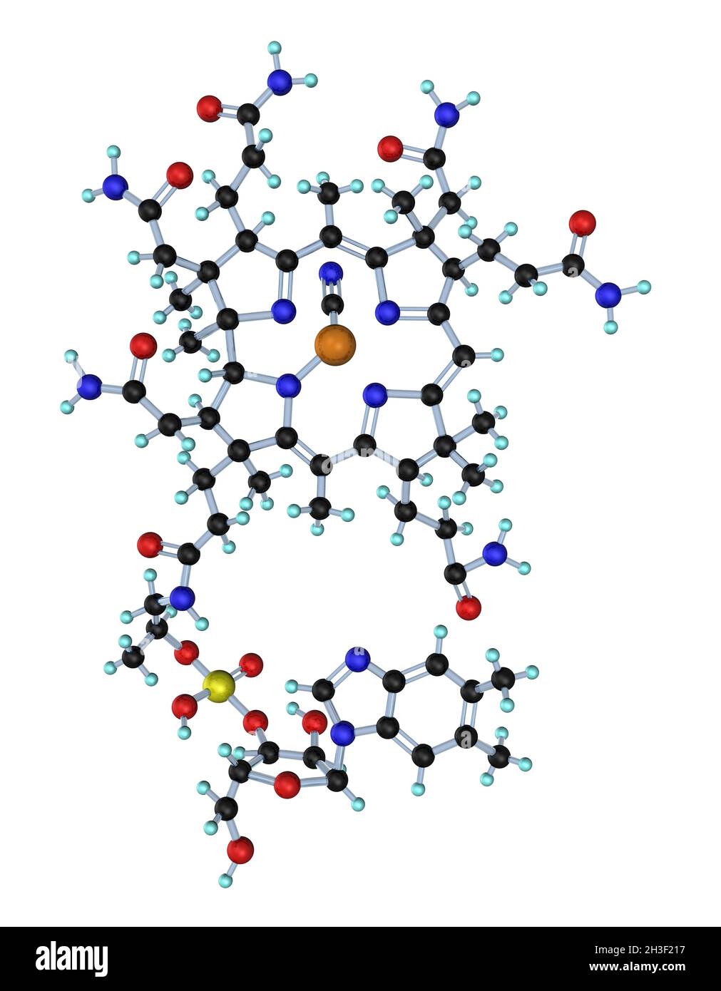 Molécule de vitamine B12 3D Banque D'Images
