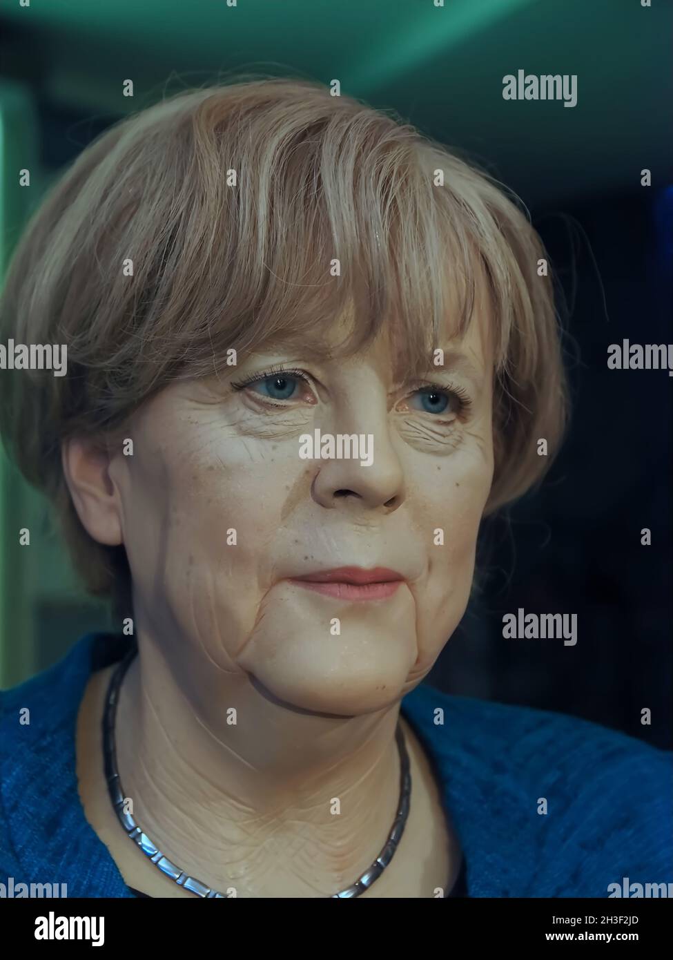 Sculpture en cire d'Angela Merkel vue dans le musée Panoptikum à Hambourg en Allemagne Banque D'Images