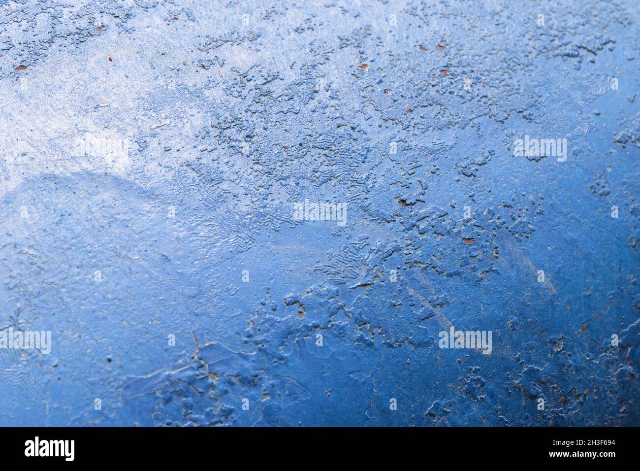 Ancienne surface de coque en métal bleu rouille, texture de la photo d'arrière-plan Banque D'Images