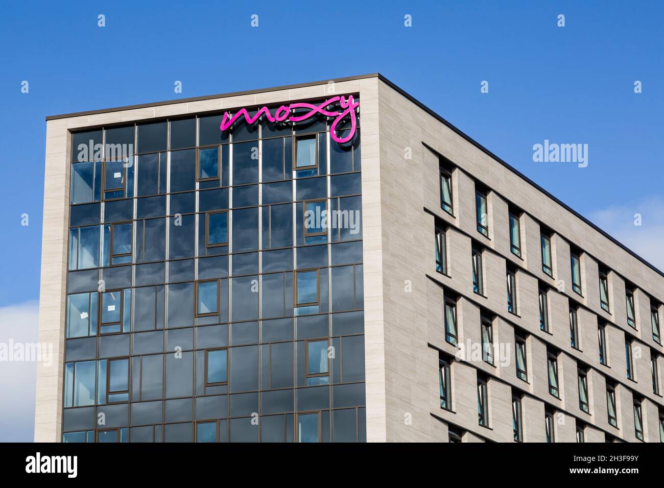 Moxy Glasgow SEC Hotel, Finnieston Street, Glasgow, Écosse, Royaume-Uni Banque D'Images Moxy Glasgow SEC Hotel, Finnieston Street, Glasgow, Écosse, Royaume-Uni Banque D'Images