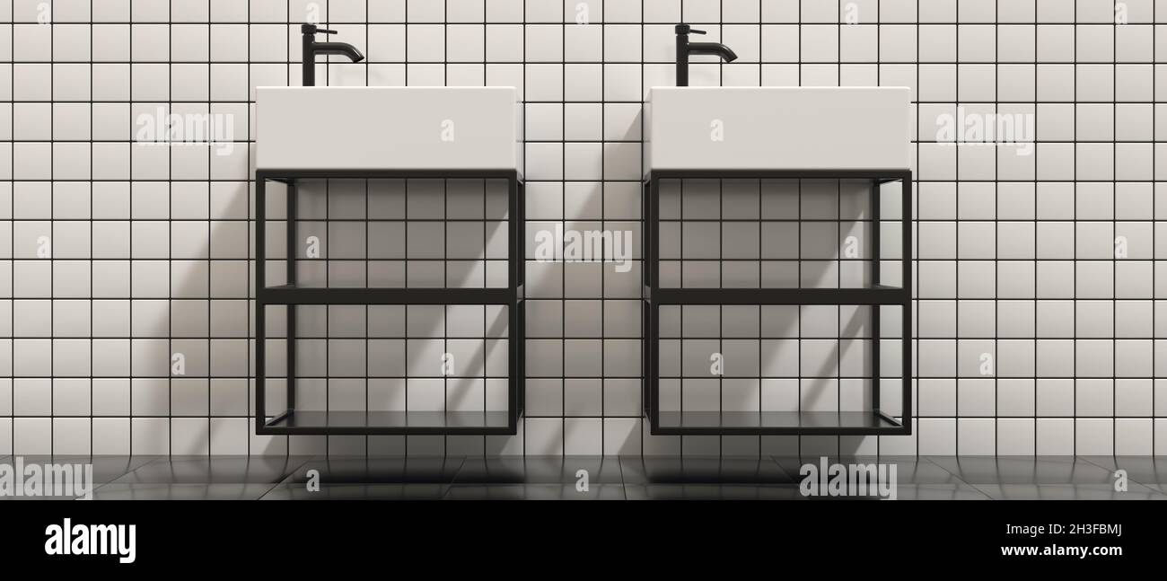 Deux bassins rectangulaires Banque de photographies et d’images à haute