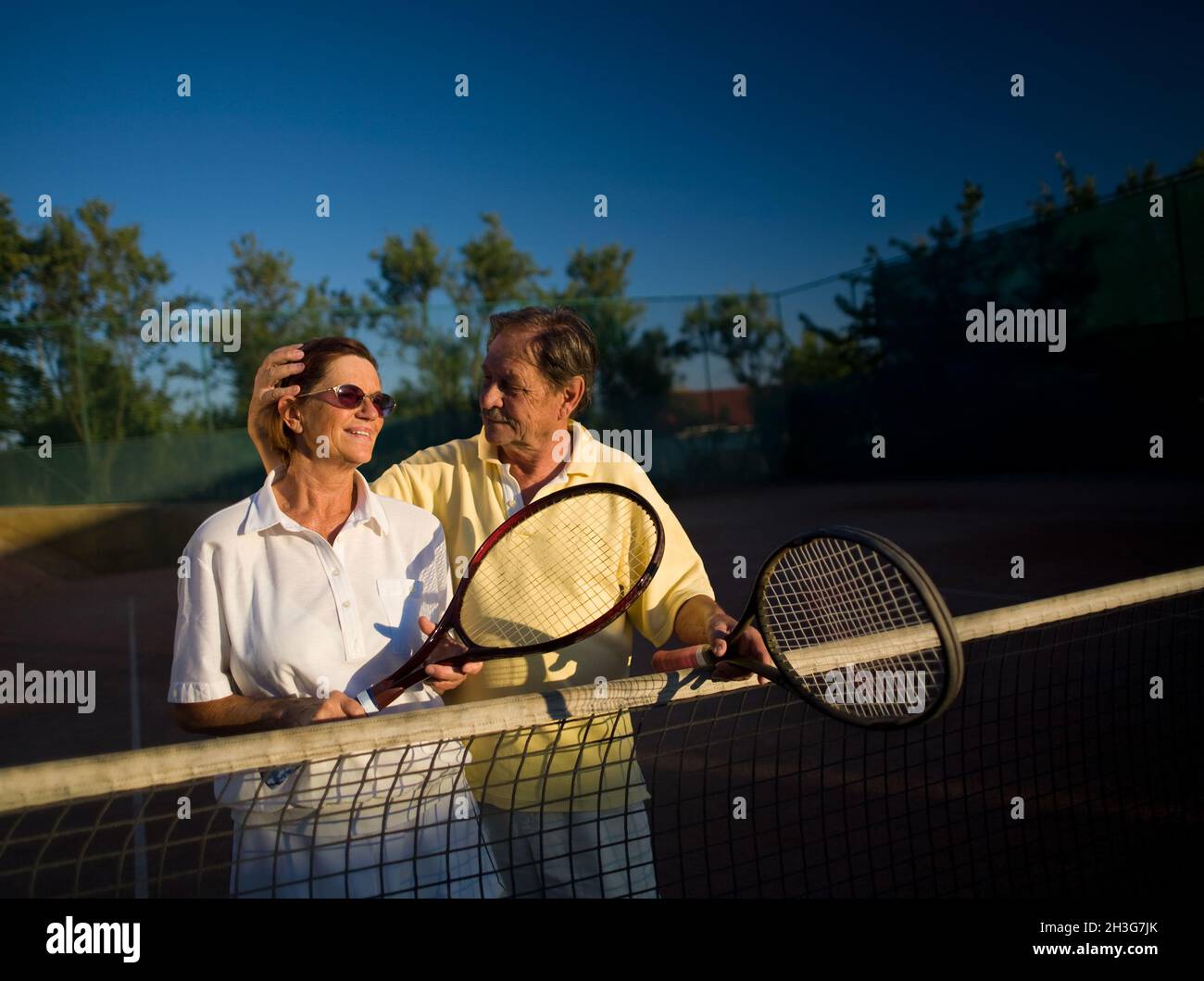 Joueurs de tennis senior Banque D'Images