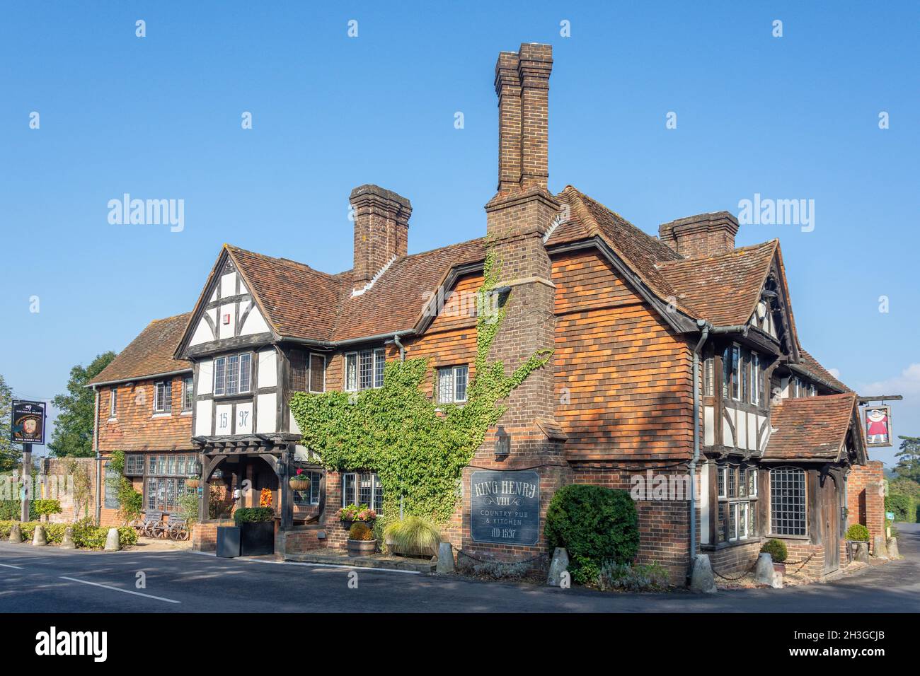 King Henry VIII Country pub & Kitchen, Hever Road, Hever, Kent, Angleterre,Royaume-Uni Banque D'Images