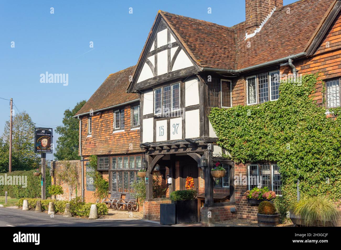 King Henry VIII Country pub & Kitchen, Hever Road, Hever, Kent, Angleterre,Royaume-Uni Banque D'Images