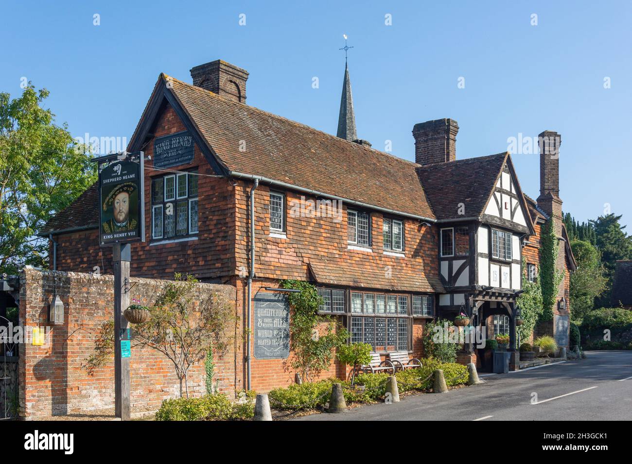 King Henry VIII Country pub & Kitchen, Hever Road, Hever, Kent, Angleterre,Royaume-Uni Banque D'Images