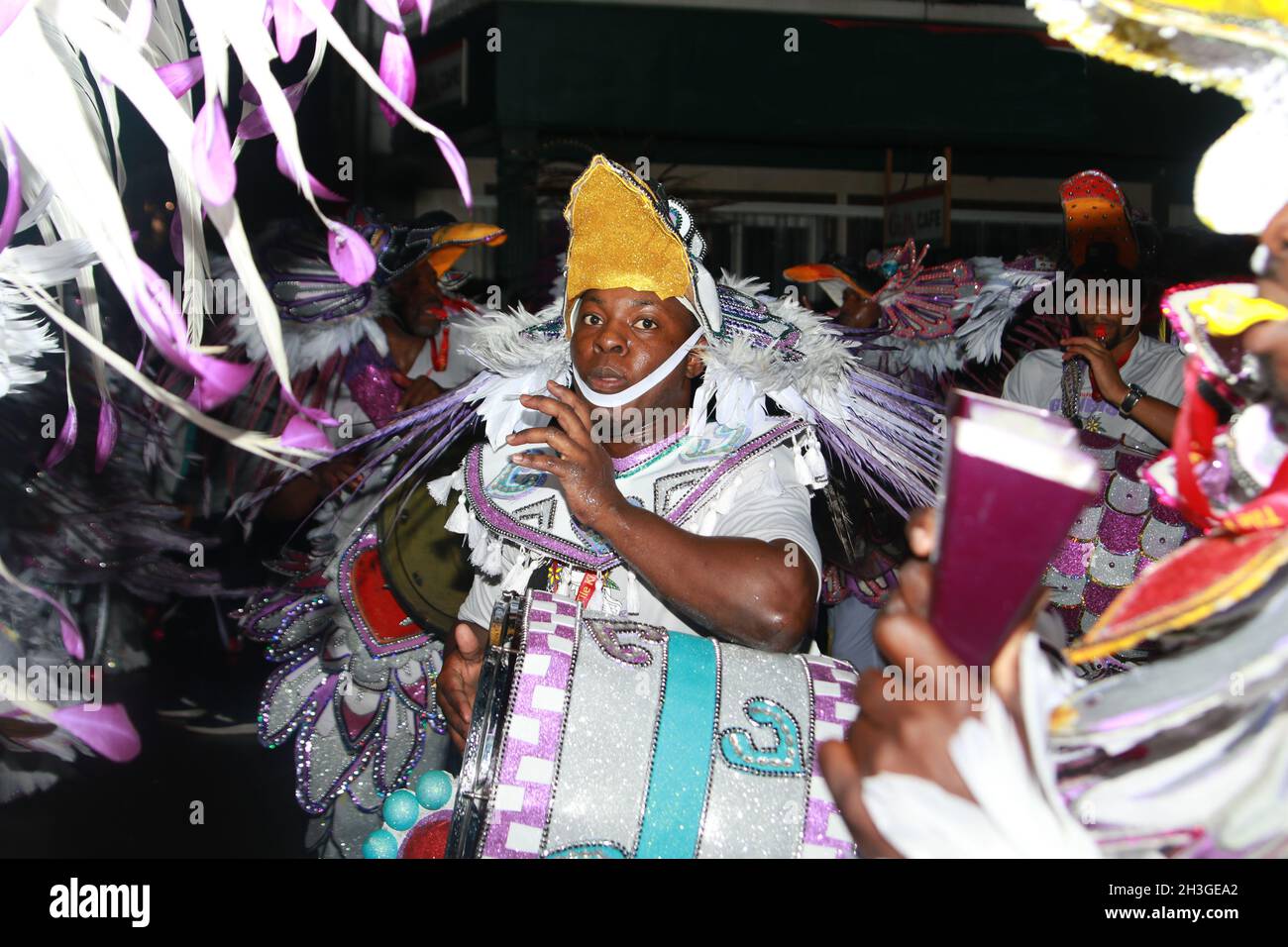 Défilé de rue de Junkanoo aux Bahamas Banque D'Images