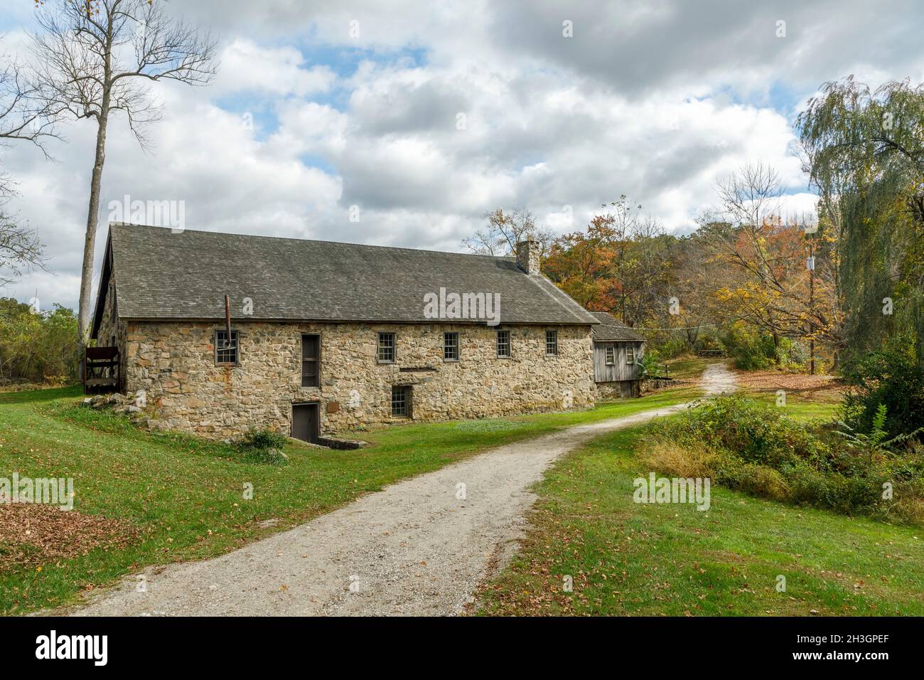 Moulin à bois et scierie, Waterloo Village, Stanhope, New Jersey, États-Unis Banque D'Images