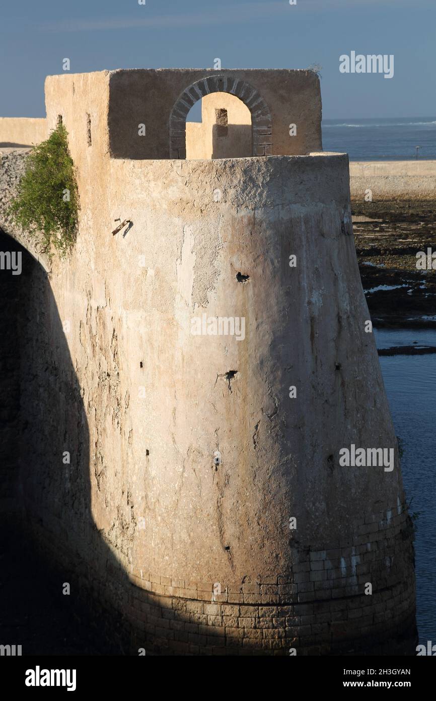 Bastion de l'Ange dans la ville fortifiée portugaise de Mazagan Banque D'Images