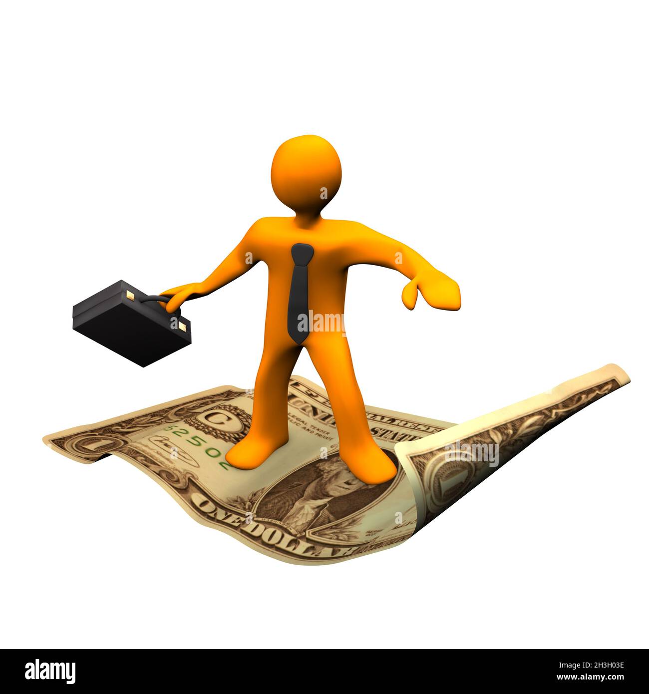 Vol de tapis Dollar Banque D'Images