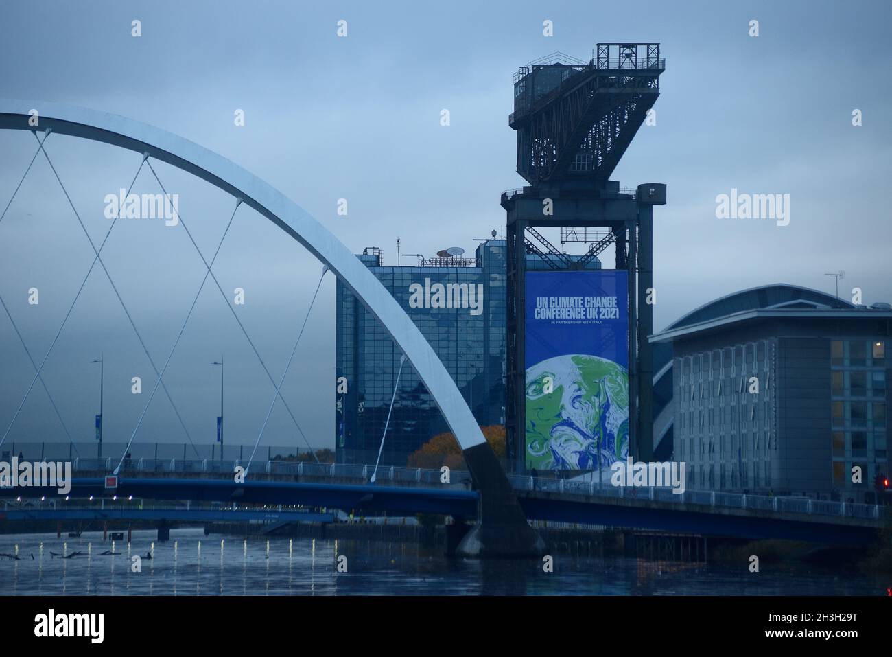 Glasgow COP 26 campus des Nations Unies sur les changements climatiques Banque D'Images