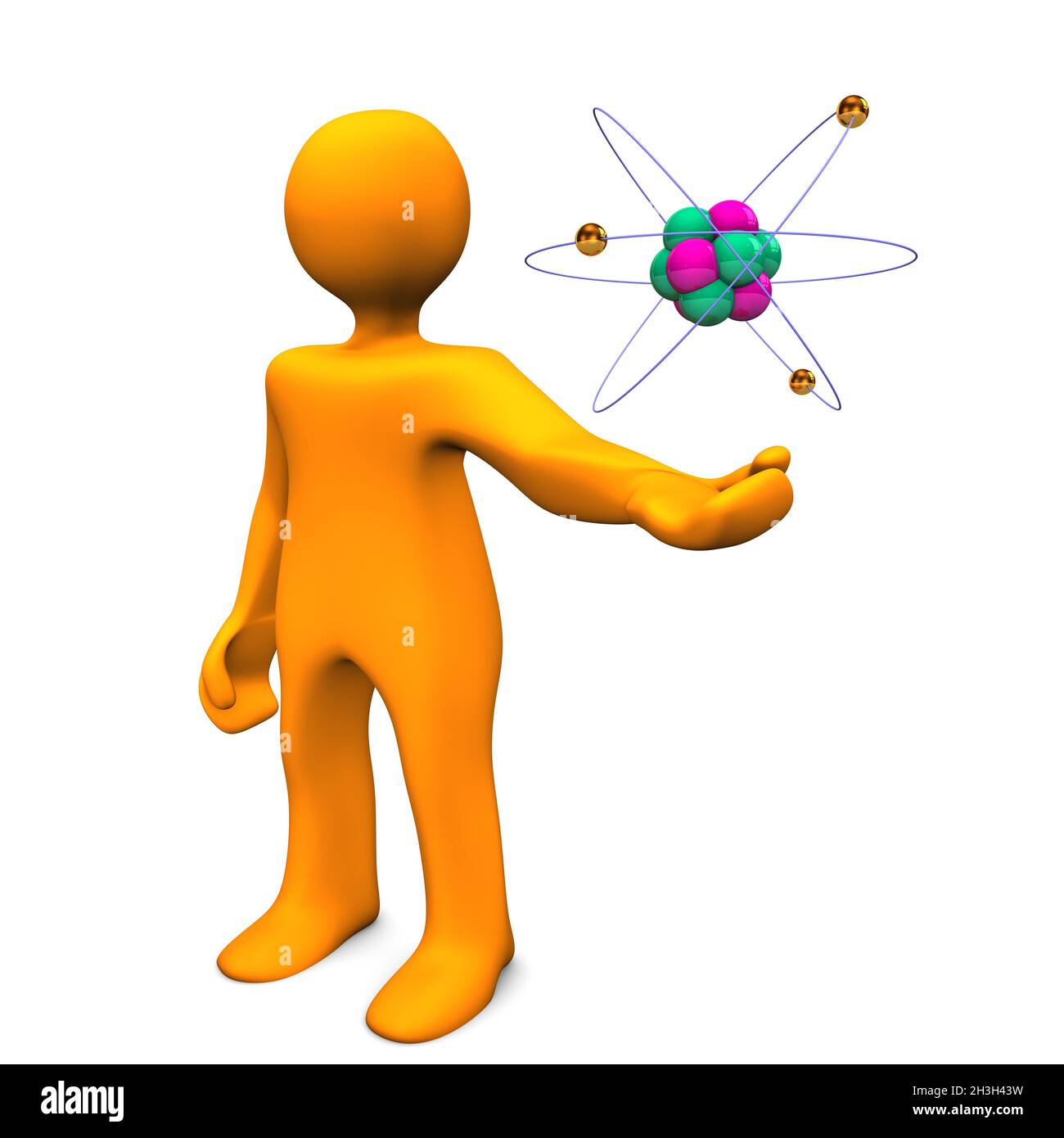 Mannequin avec Atom Banque D'Images