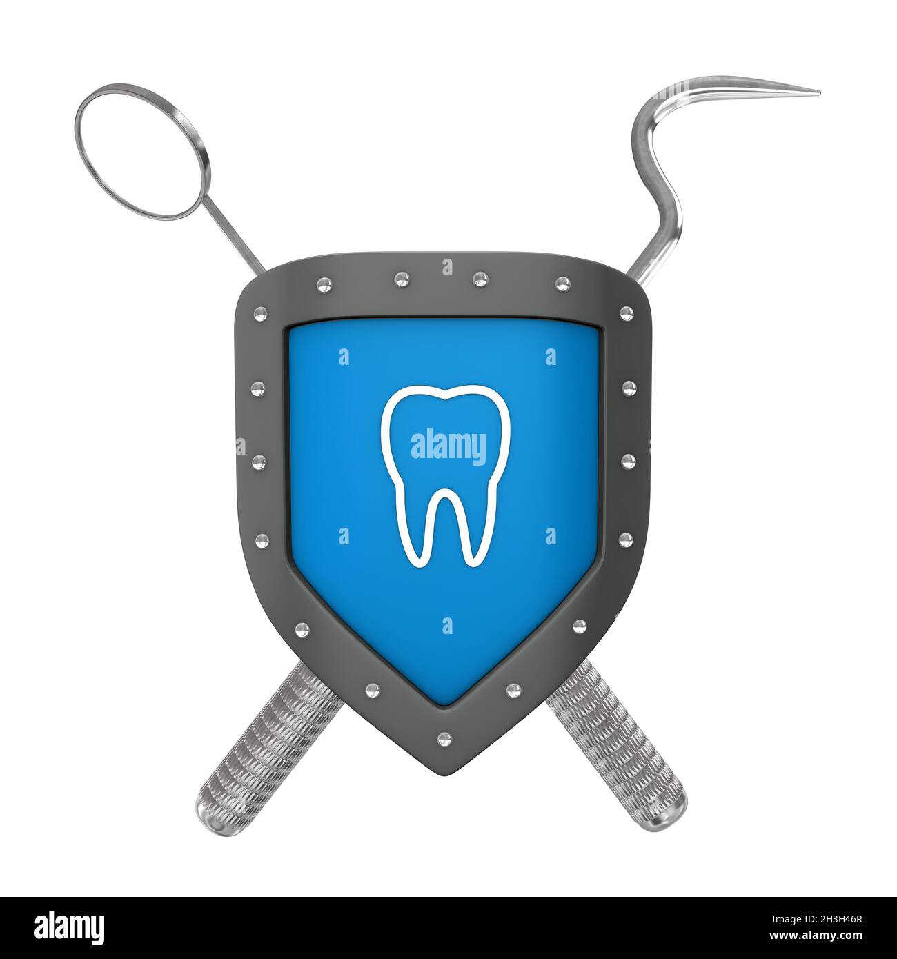 Bouclier de dentiste Banque D'Images