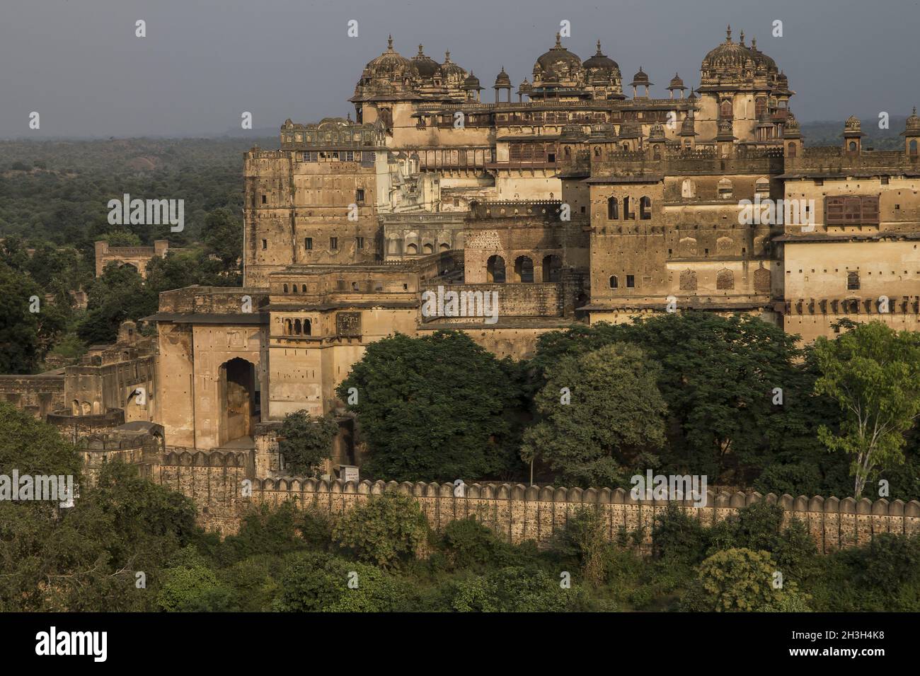Complexe Palace à Orcha.Madhya Pradesh, Inde Banque D'Images