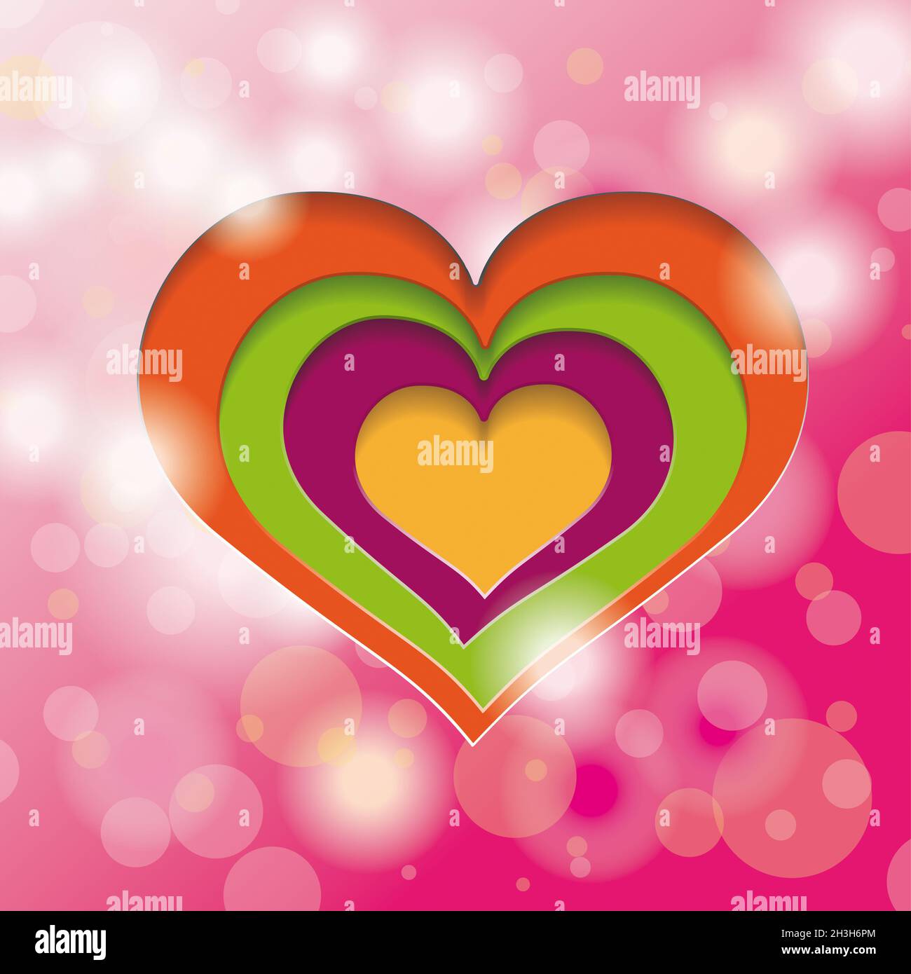 Carte de Saint-Valentin Heart Hole Banque D'Images