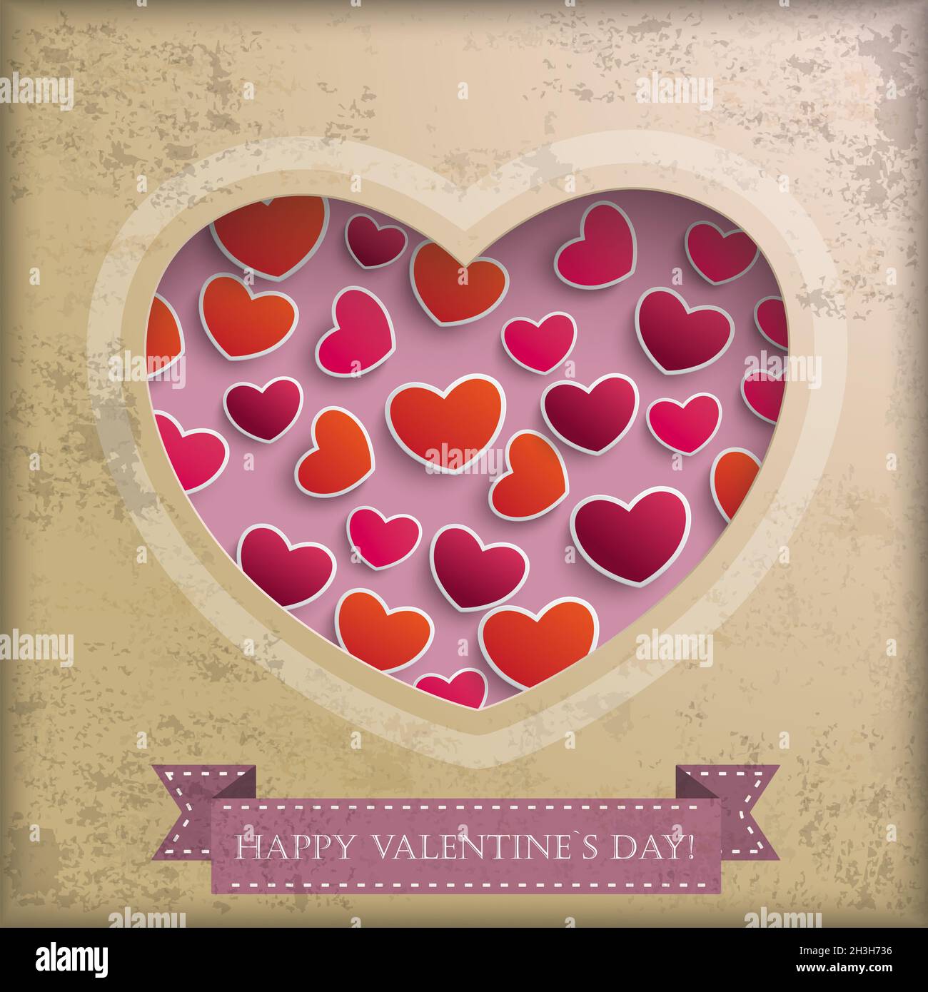 Fond de Saint-Valentin vintage Banque D'Images