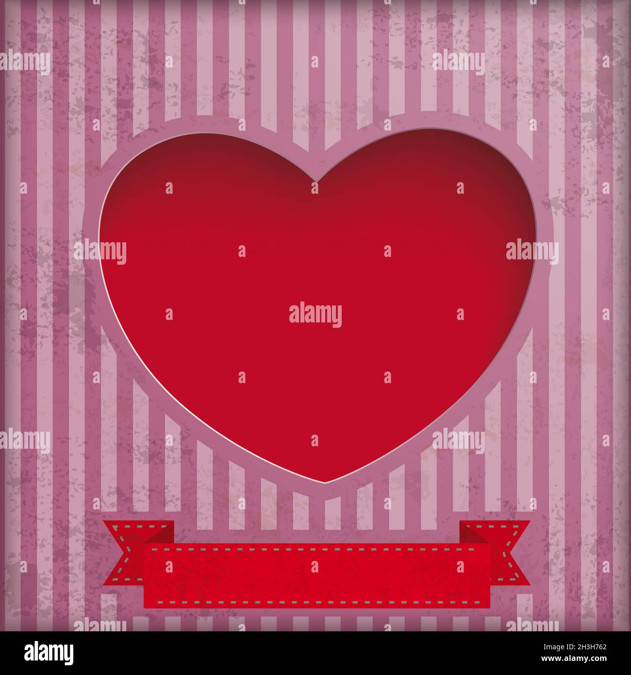 Arrière-plan coeur rouge vintage Banque D'Images