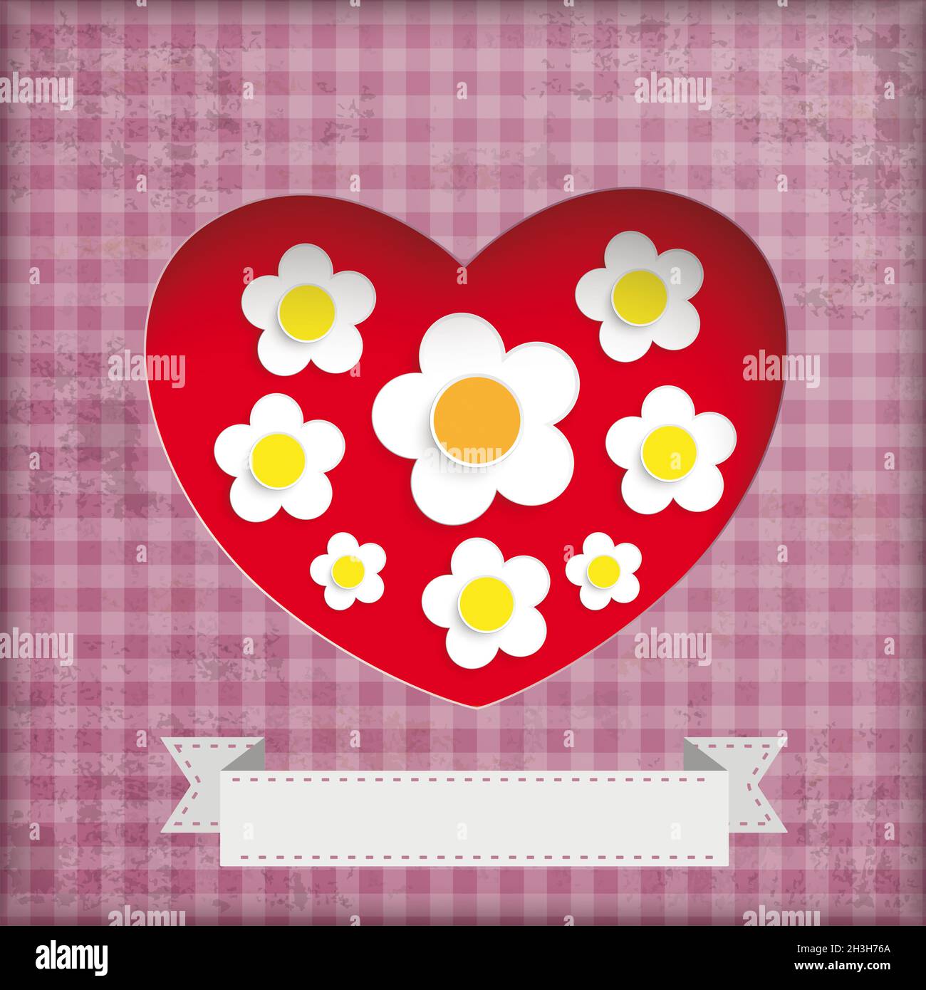 Fleurs blanches d'arrière-plan vintage Mothersday Banque D'Images