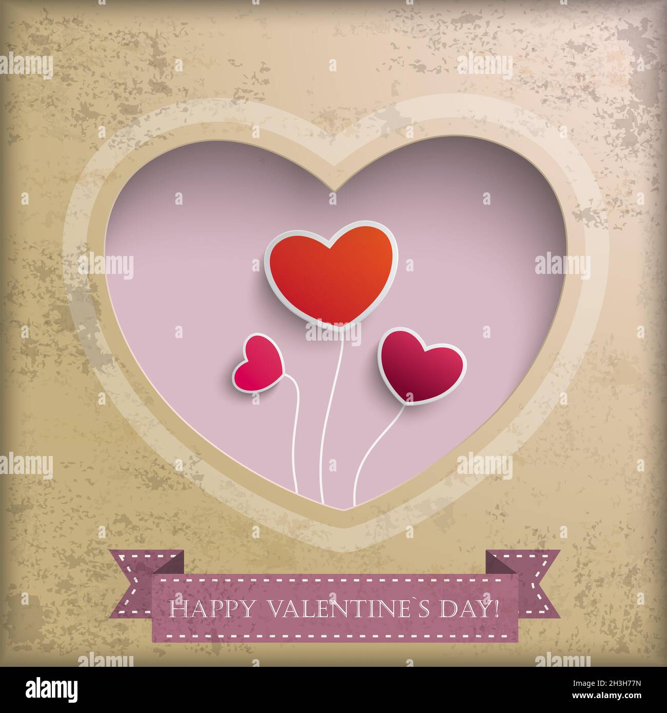 Fond de Saint-Valentin vintage Banque D'Images