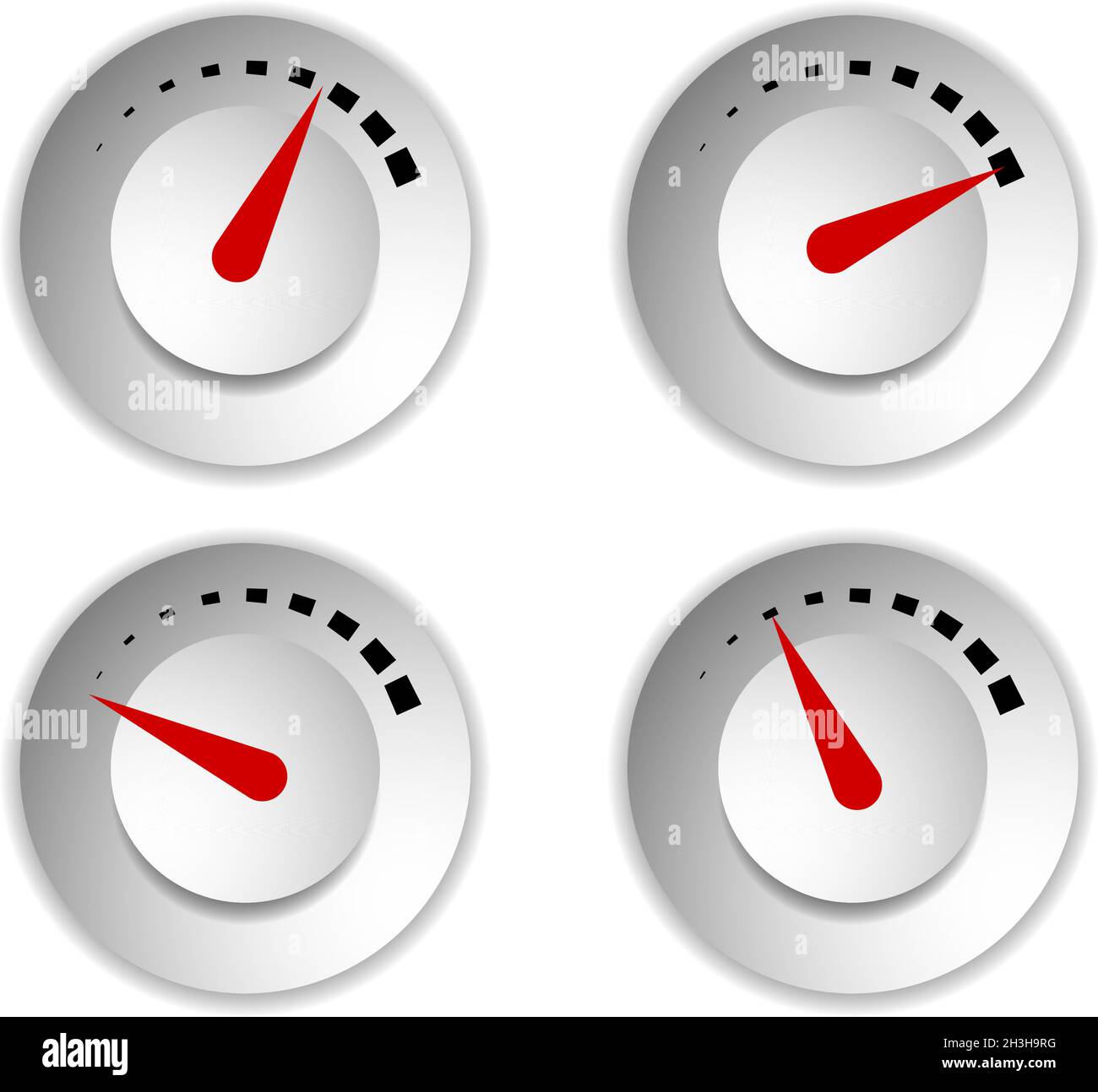 Compteur, compteur, élément de jauge pour la mesure, indicateur de progression, concepts d'étalonnage - illustration de vecteur de stock, graphiques clip-art Illustration de Vecteur