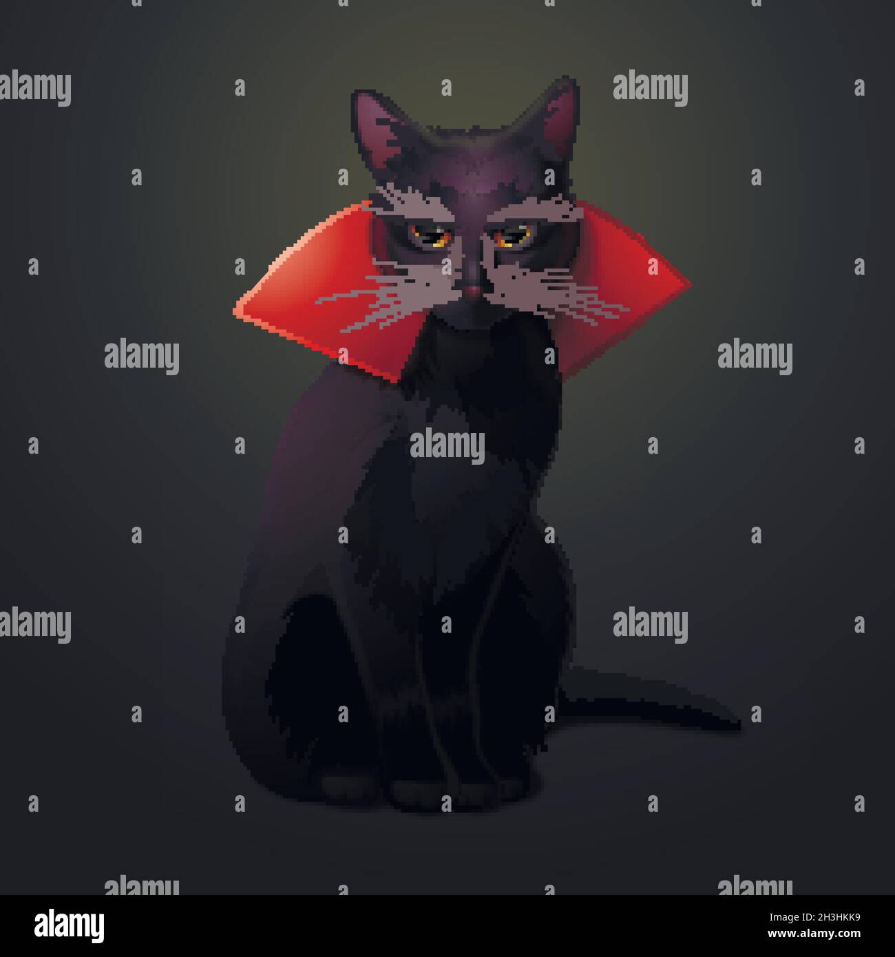 illustration réaliste de la conception de chat d'halloween Illustration de Vecteur